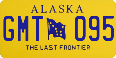 AK license plate GMT095