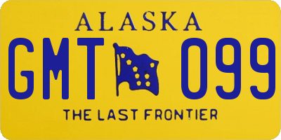 AK license plate GMT099