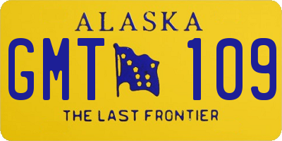 AK license plate GMT109