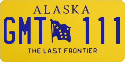 AK license plate GMT111