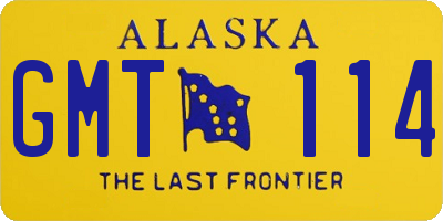 AK license plate GMT114
