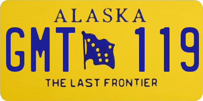 AK license plate GMT119