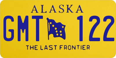 AK license plate GMT122