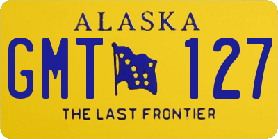 AK license plate GMT127