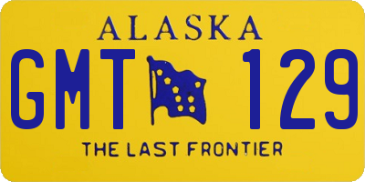 AK license plate GMT129