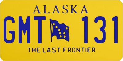 AK license plate GMT131