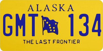 AK license plate GMT134