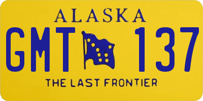AK license plate GMT137