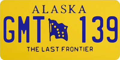 AK license plate GMT139