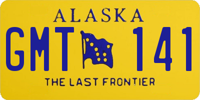 AK license plate GMT141