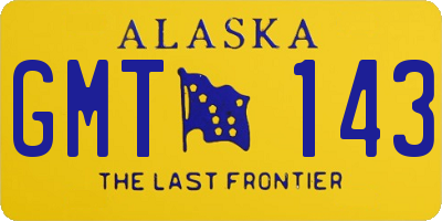 AK license plate GMT143