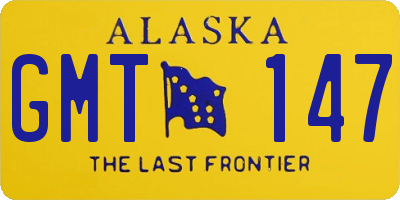 AK license plate GMT147