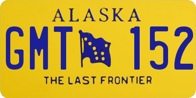 AK license plate GMT152