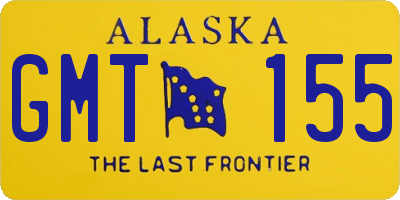 AK license plate GMT155