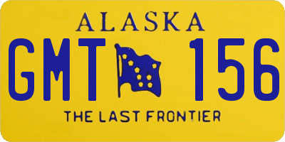 AK license plate GMT156