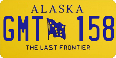 AK license plate GMT158