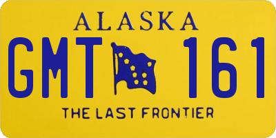 AK license plate GMT161