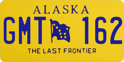 AK license plate GMT162