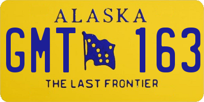 AK license plate GMT163