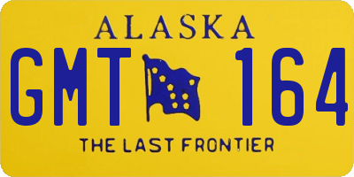 AK license plate GMT164