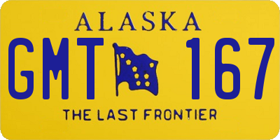 AK license plate GMT167