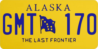 AK license plate GMT170