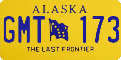 AK license plate GMT173