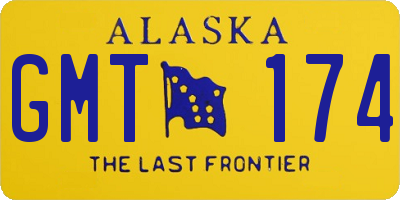 AK license plate GMT174