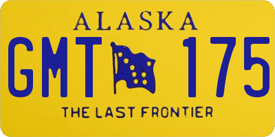 AK license plate GMT175