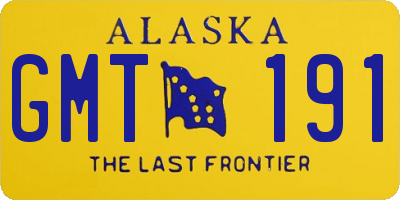 AK license plate GMT191
