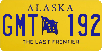AK license plate GMT192