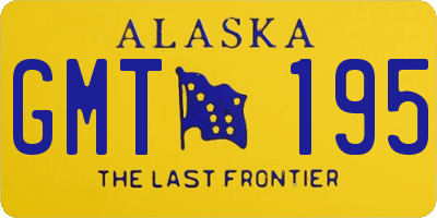 AK license plate GMT195