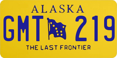 AK license plate GMT219