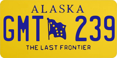 AK license plate GMT239