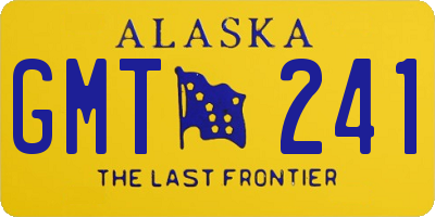 AK license plate GMT241