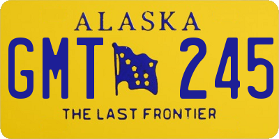 AK license plate GMT245