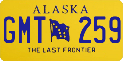 AK license plate GMT259
