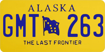 AK license plate GMT263
