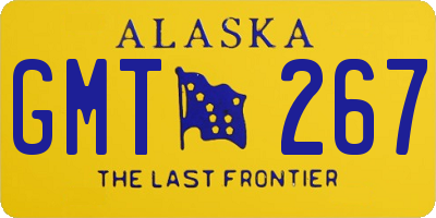 AK license plate GMT267