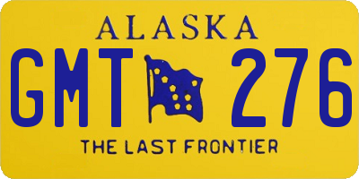 AK license plate GMT276