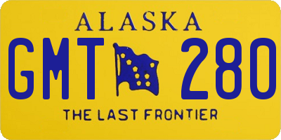 AK license plate GMT280