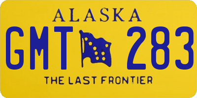 AK license plate GMT283