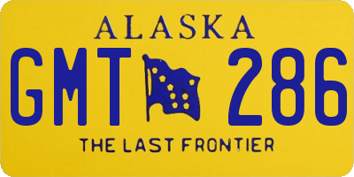AK license plate GMT286