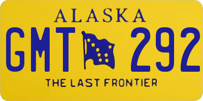 AK license plate GMT292