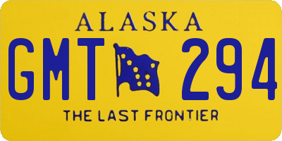 AK license plate GMT294
