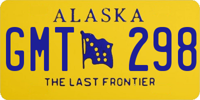 AK license plate GMT298