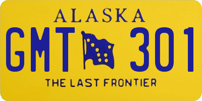 AK license plate GMT301