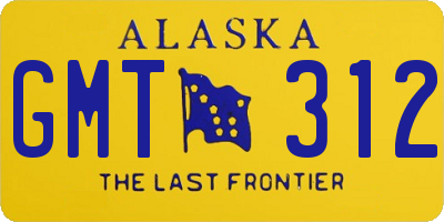AK license plate GMT312