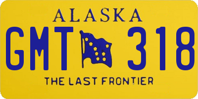 AK license plate GMT318