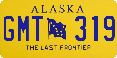 AK license plate GMT319